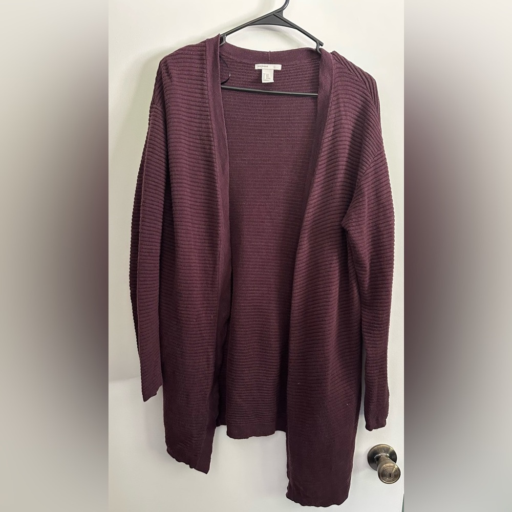 H&M. Women's Burgundy Cardigan Sweater.